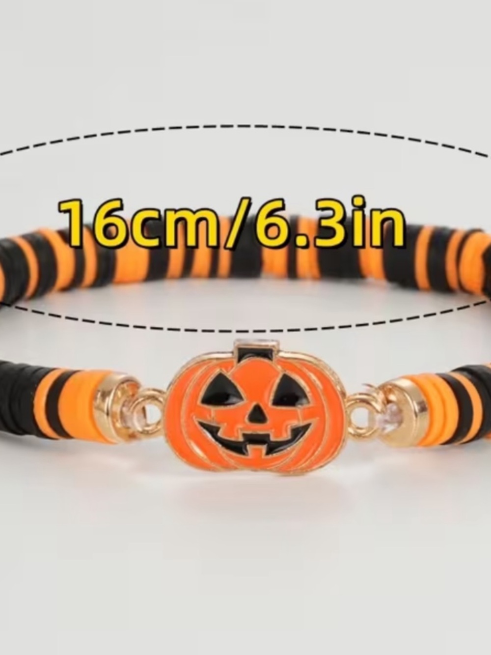 Halloween Women Kids Spider Web Bracelet- Orange & Black NEW NWT - Picture 3 of 8